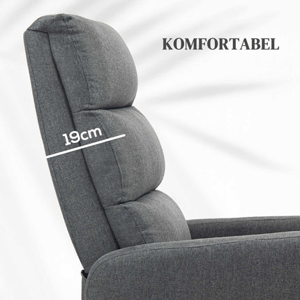 Electric Recliner Chair with Lift, Remote, Linen Look, Gray
