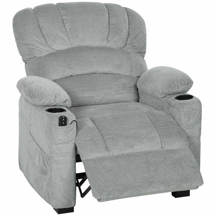 Electric Recliner Chair with USB, Memory Positions, Grey