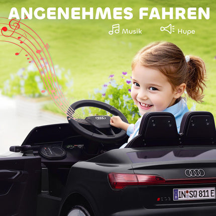 Electric Ride-On Car, 12V Audi Q8, Remote Control, Black
