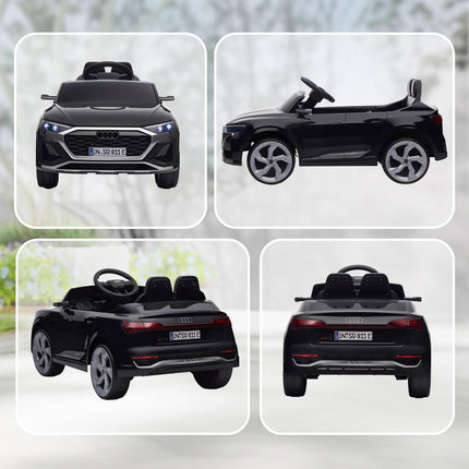 Electric Ride-On Car, 12V Audi Q8, Remote Control, Black