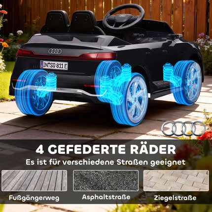 Electric Ride-On Car, 12V Audi Q8, Remote Control, Black