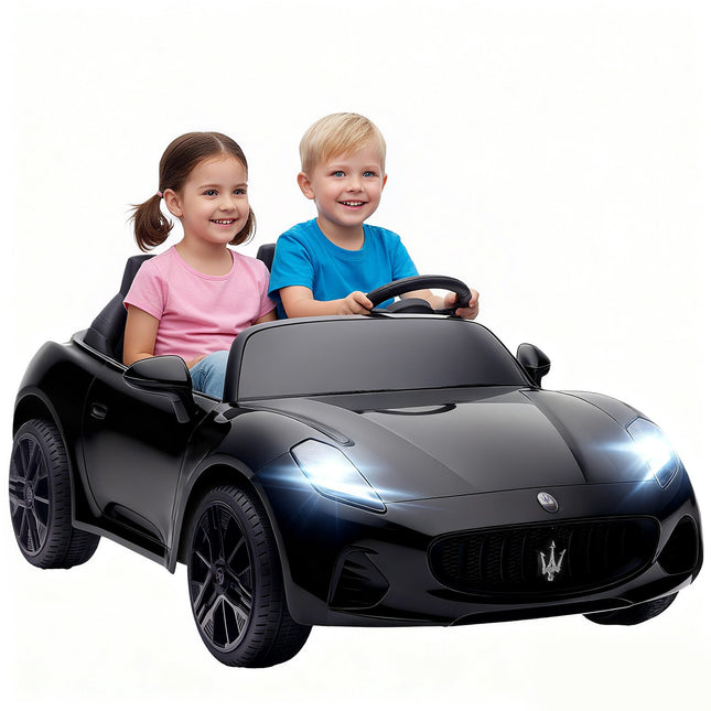 Electric Ride-On Car for Kids, 2-Seater, 12V, Remote, Black