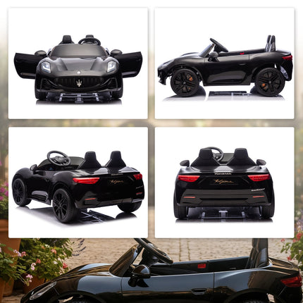 Electric Ride-On Car for Kids, 2-Seater, 12V, Remote, Black