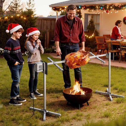 Electric Rotisserie Grill, 56-Inch, 60 Kg, Stainless