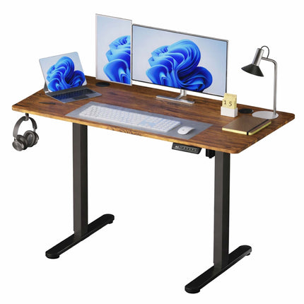 Electric Sit-Stand Desk, Wood-Effect Top, Memory Presets