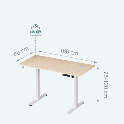 Electric Sit-Stand Desk – Wood-Effect Top, Memory Presets