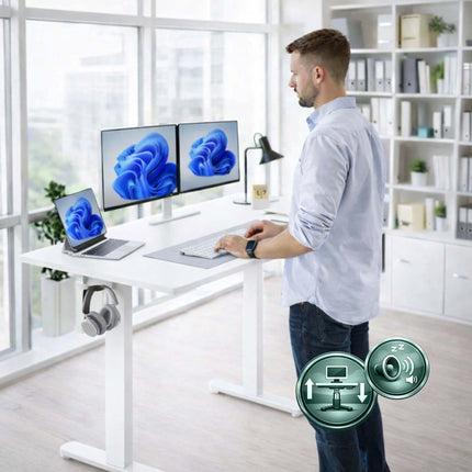 Electric Sit-Stand Desk – Wood-Effect Top, Memory Presets