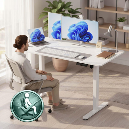Electric Standing Desk, Wood-Effect Top, Memory Presets