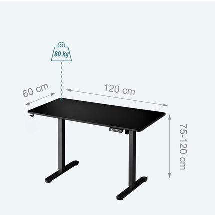 Electric Standing Desk – Wood-Effect Top, Memory Presets