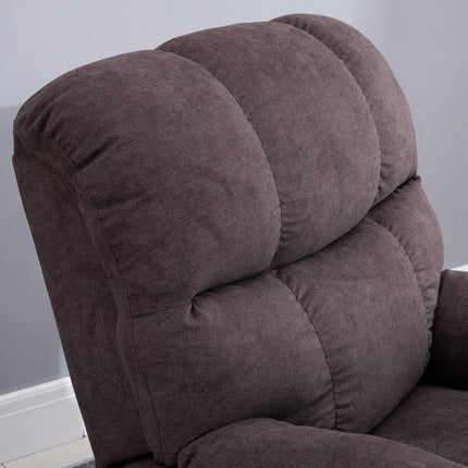 Reclining electric TV chair with USB, footrest, dark grey