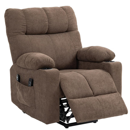 Electric recliner with heating, massage and lifting assistance
