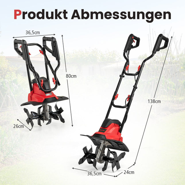 Glebogryzarka elektryczna 1200 W - szerokość 36 cm, głębokość 22 cm