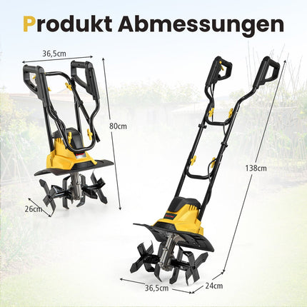 Electric Tiller 1200W, 36cm Width, 22cm Depth