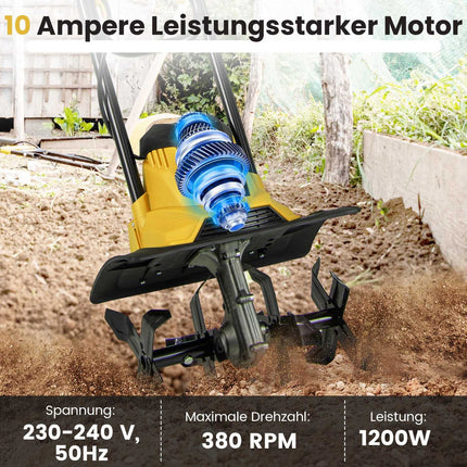 Electric Tiller 1200W, 36cm Width, 22cm Depth