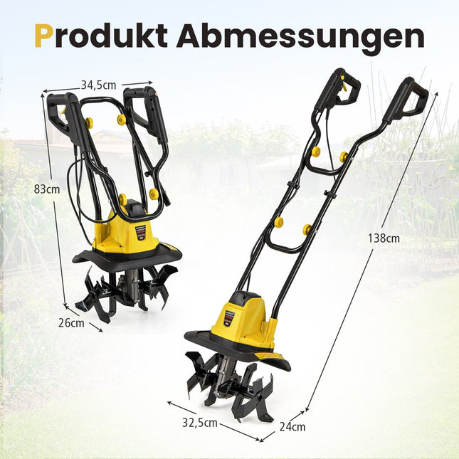 Glebogryzarka elektryczna 750 W - szerokość 32 cm, głębokość 22 cm