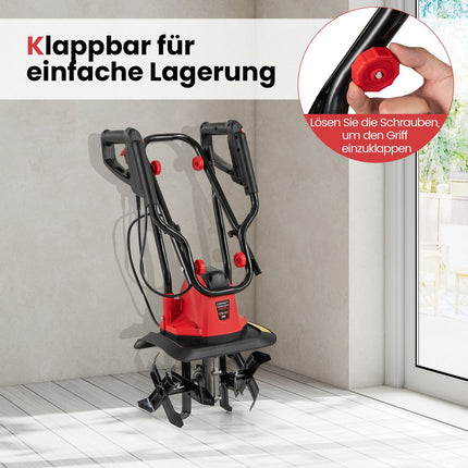 Electric Tiller 750W – 32cm Width, 22cm Depth, Safety Switch