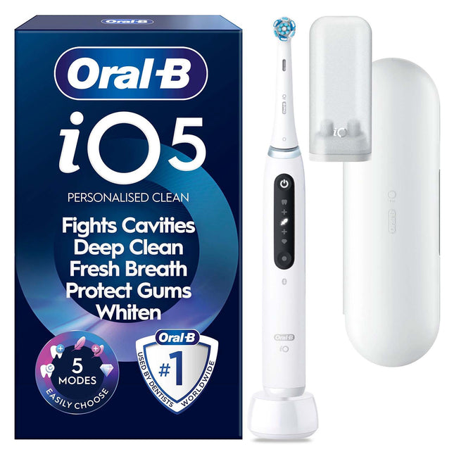 Electric Toothbrush with 5 Modes, Micro-Vibrations, White