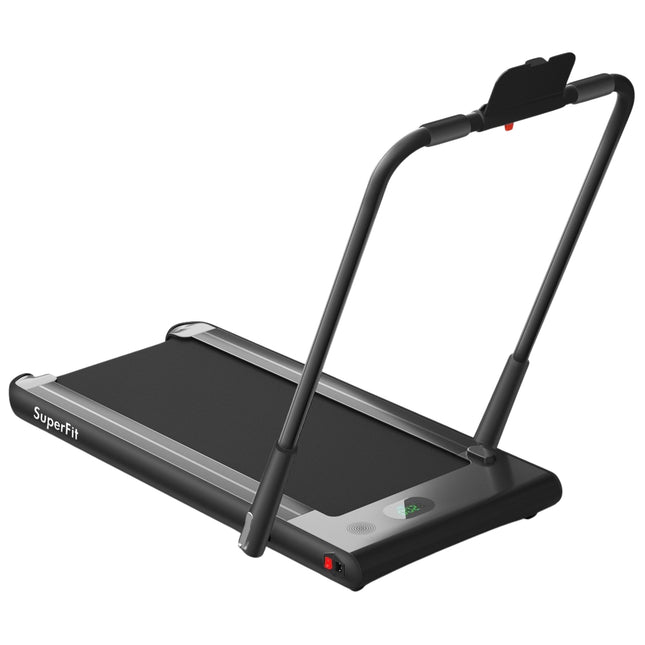 Bieżnia elektryczna 1-12 km/h Wyświetlacz LED Składany rower treningowy Sprzęt fitness 120 kg Czarny
