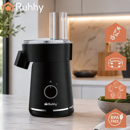 Electric Vegetable Chopper 200W with 5 Cutting Discs, Julienne, Lid Safety Lock
