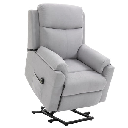 Electric recliner for seniors, standing aid, linen gray