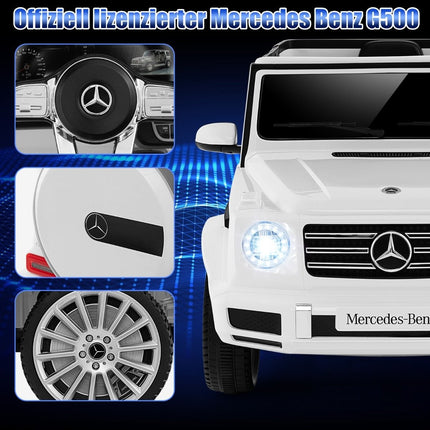 Electric car for children Mercedes Benz G500 children's car electric with remote control white