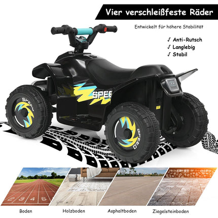 Electric car for children, electric children's quad, children's motorcycle, 73 x 40 x 44.5 cm, black