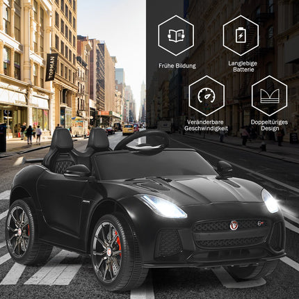 Electric children's car with stories & music & horn & headlights & remote control black