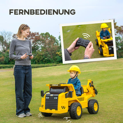 Electric excavator for children with remote control, bucket and lights, 3-7 years