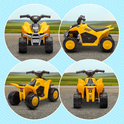 Electric quad bike for children, 6V with horn & headlights, yellow