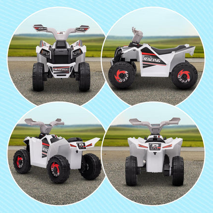 Electric Kids Quad - 6V, 2.5 km/h, 1.5-3 years, white