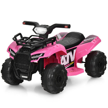 Electric children's quad with storage space Mini electric quad with music for children 44 x 66 x 42 cm pink + black