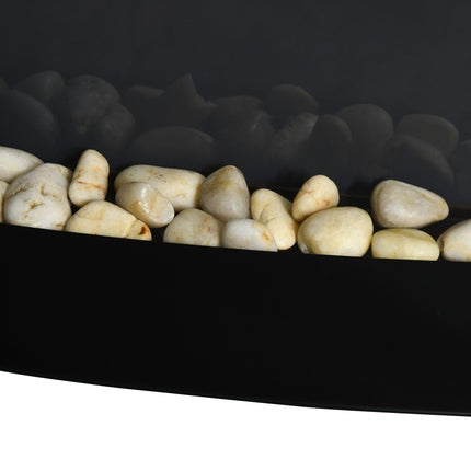 Modern wall electric fireplace - 89.2 x 13.5 x 48cm