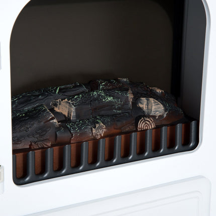 Electric stove, 950/1850W, Flame effect, White