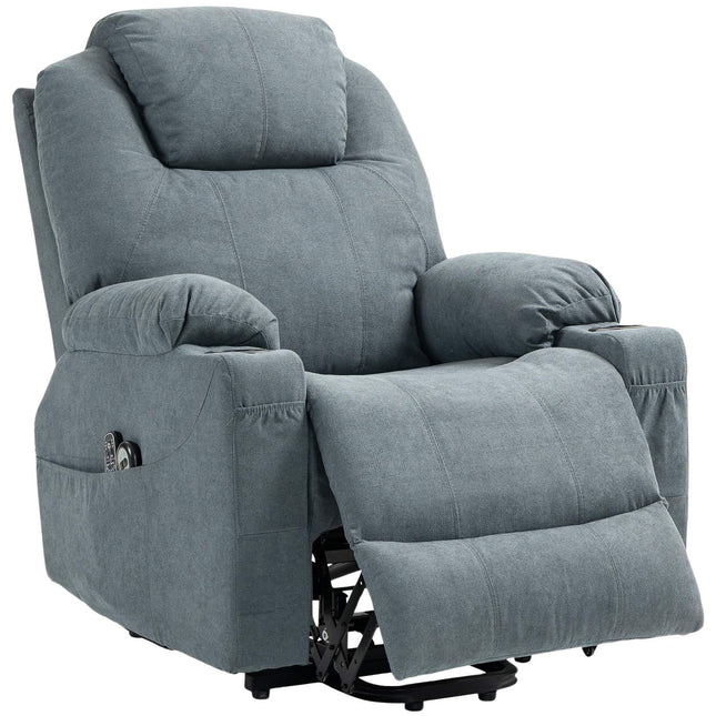 Electric recliner with heating & massage, dark grey