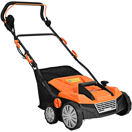 Electric scarifier lawn aerator 1800W 2 levels working depth 67 x 58 x 86 - 104 cm orange