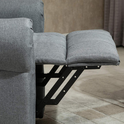 Electric lift chair, Massage & Heating, Remote control, Gray linen