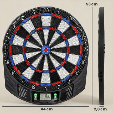 Electronic Dartboard, 1-8 Players, LCD Display, 6 Dart Sets