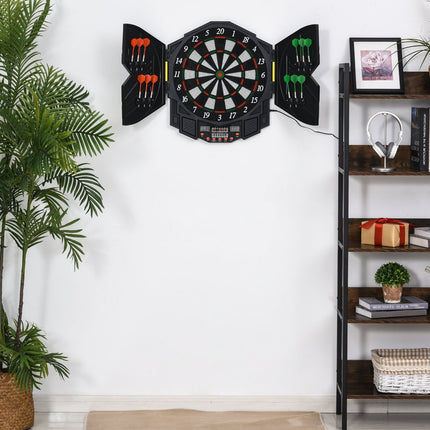 Electronic dart cabinet, 216 games, 12 darts, ABS-PP
