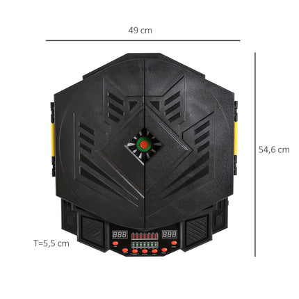 Electronic dart cabinet, 216 games, 12 darts, ABS-PP