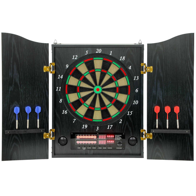 Elektronisch dartbord met kast, 25 spellen, LED-display