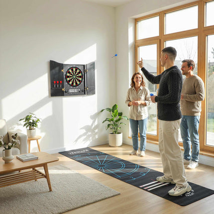 Electronic Dartboard with Cabinet, 25 Games, LED Display