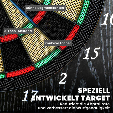 Electronic Dartboard with Cabinet, 25 Games, LED Display