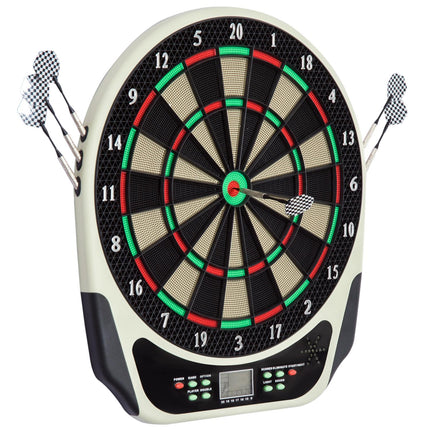 Electronic dart board with LCD screen - 18 games, 6 darts