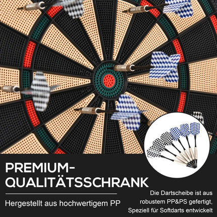 Electronic dart board with LCD screen - 18 games, 6 darts