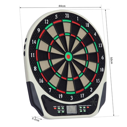 Electronic dart board with LCD screen - 18 games, 6 darts