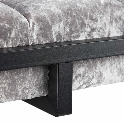 Elegant bench with velvet upholstery