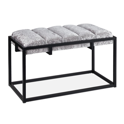 Elegant bench with velvet upholstery