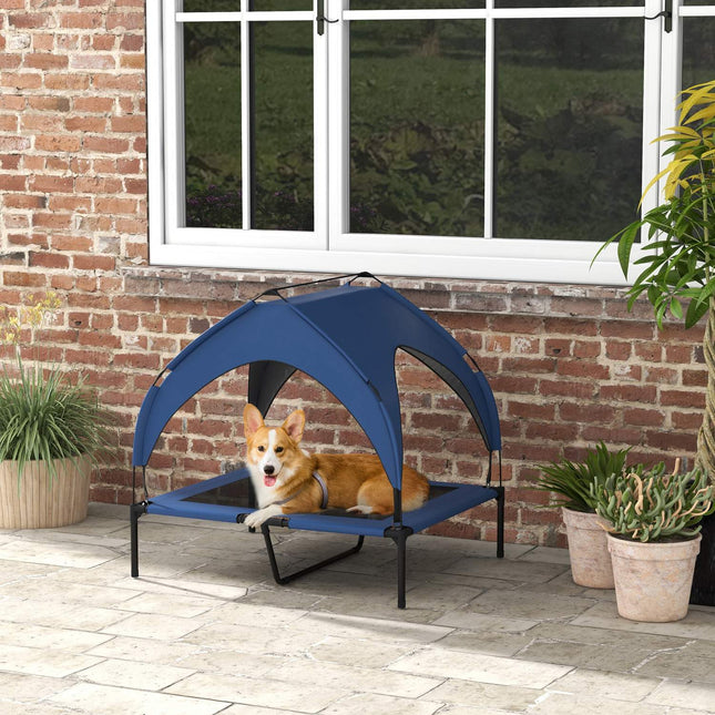 Elevated Canopy Dog Bed - Ventilated Outdoor Bed, Large