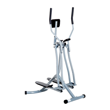 Elliptical cross trainer - steel, silver, with LCD screen