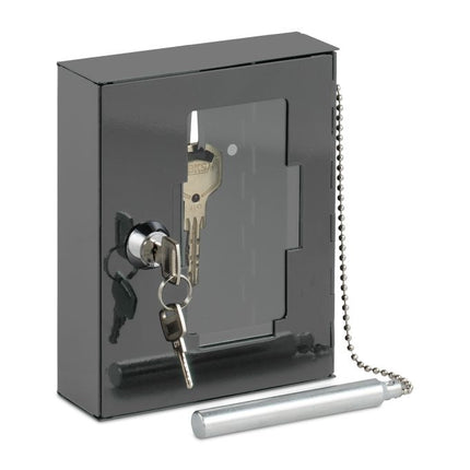 Emergency key box with flap